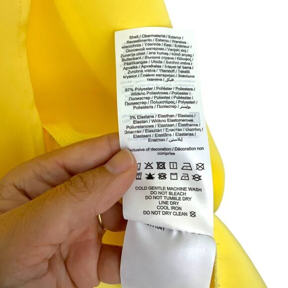 ASOS Something New Gloria High Waist Long Wrap Skirt Yellow Size XS NWOT $112 - Picture 7 of 9